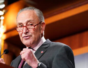 Senate Majority Leader Chuck Schumer of N.Y., speaks during a press conference on the Inflation Reduction Act, Friday, Aug. 5, 2022, on Capitol Hill in Washington. (AP Photo/Mariam Zuhaib)