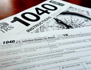 File photo: Internal Revenue Service taxes forms are seen on Feb. 13, 2019. (AP Photo/Keith Srakocic, File)