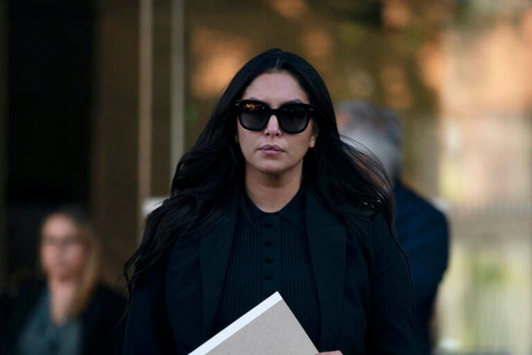 File photo: Vanessa Bryant, the widow of Kobe Bryant, leaves a federal courthouse in Los Angeles, Wednesday, Aug. 10, 2022. (AP Photo/Jae C. Hong, File)