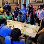A youth group from nonprofit Frontline Dads participated in gun violence discussions with Philadelphia city leaders today as part of PHL Youth Week. (Courtesy of Reuben Jones)
