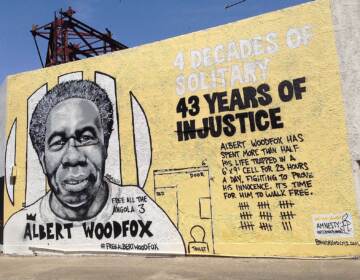 Brandan ‘Bmike’ Odums’ mural of Albert Woodfox in New Orleans, Louisiana. (via Amnesty International)