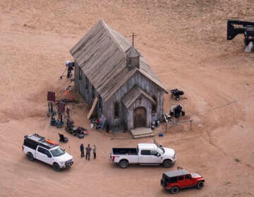 File photo: This aerial photo shows the Bonanza Creek Ranch in Santa Fe, N.M., on Oct. 23, 2021. (Jae C. Hong/AP)