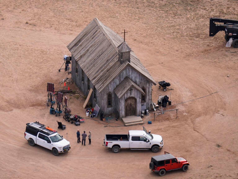 File photo: This aerial photo shows the Bonanza Creek Ranch in Santa Fe, N.M., on Oct. 23, 2021. (Jae C. Hong/AP)