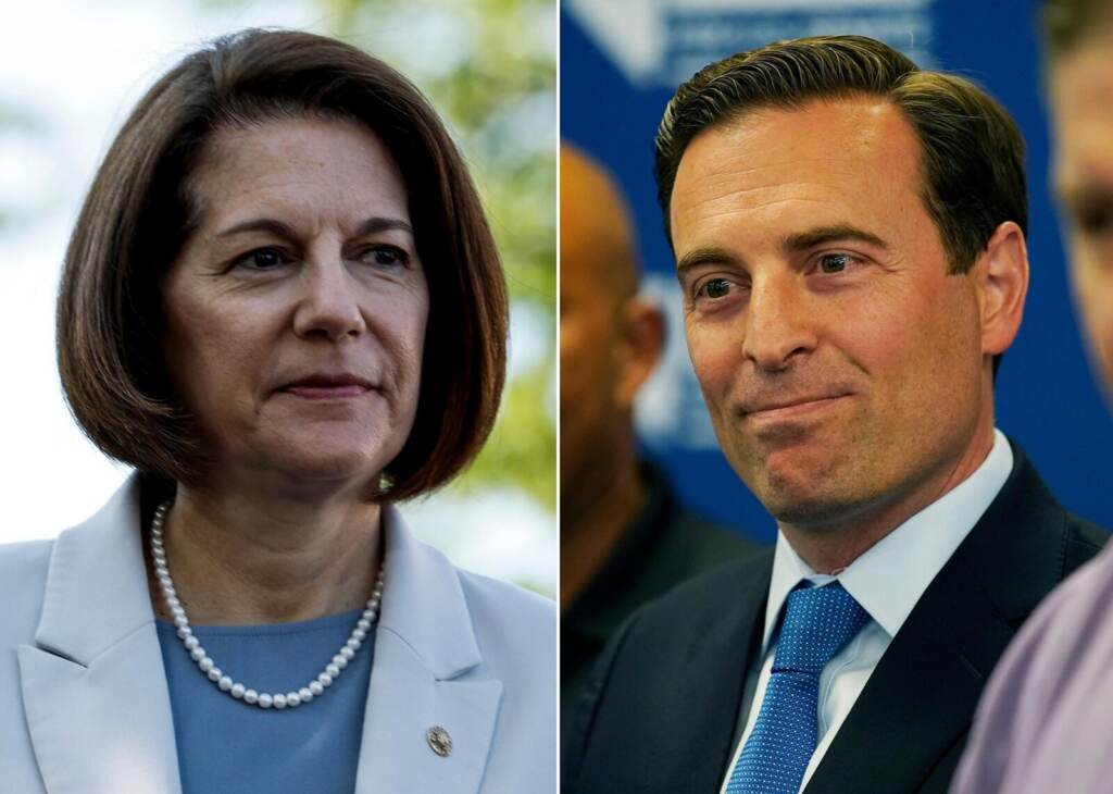 Catherine Cortez Masto (left) and Adam Laxalt