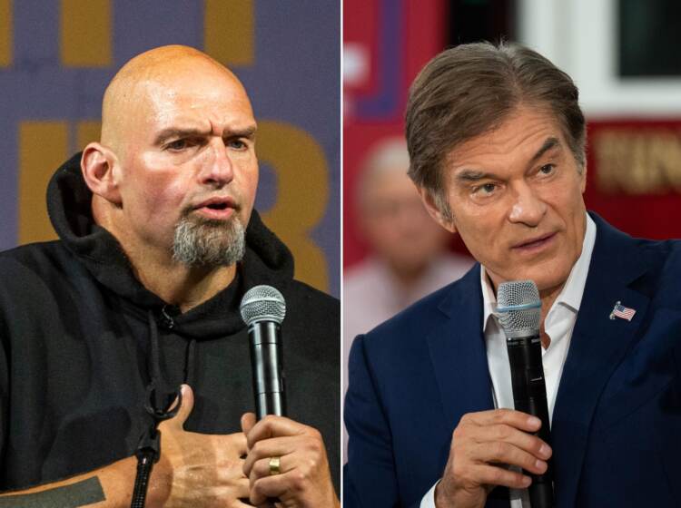 John Fetterman (left) and Dr. Mehmet Oz