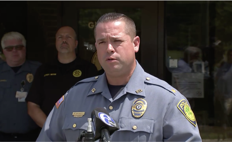 East Greenwich Police Department Chief Matthew Brenner addressed the media during a press conference on Aug. 11, 2022 about the odor. (6abc)