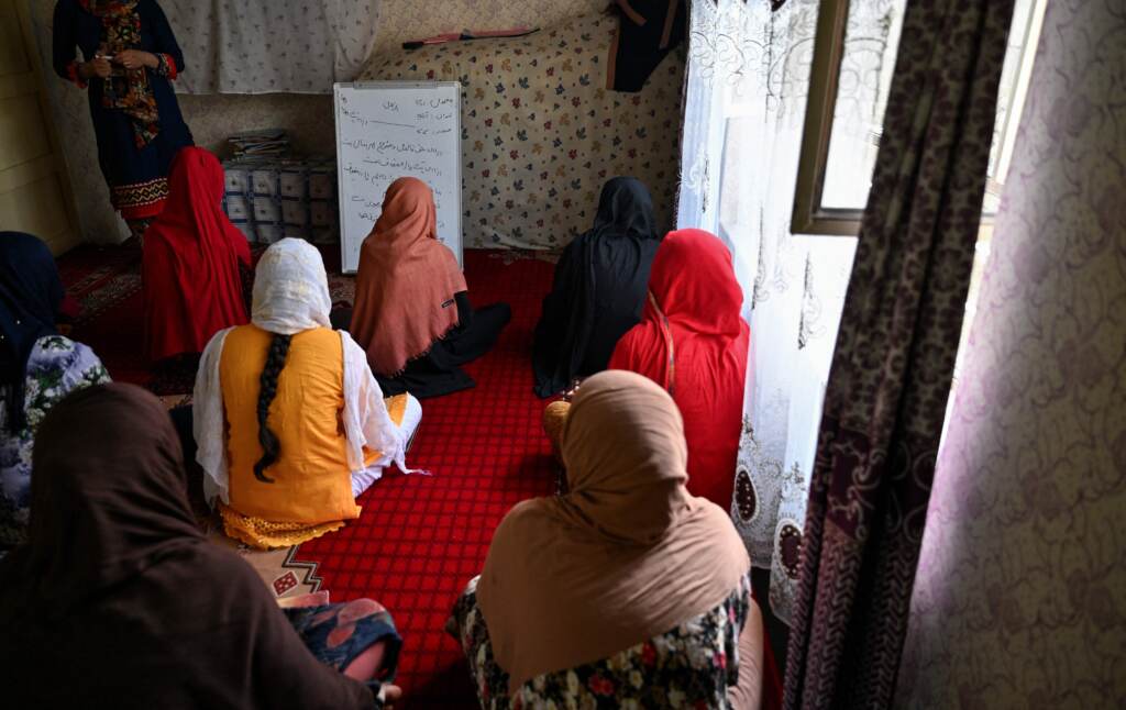 Girls study in a secret school in July at an undisclosed location in Afghanistan.