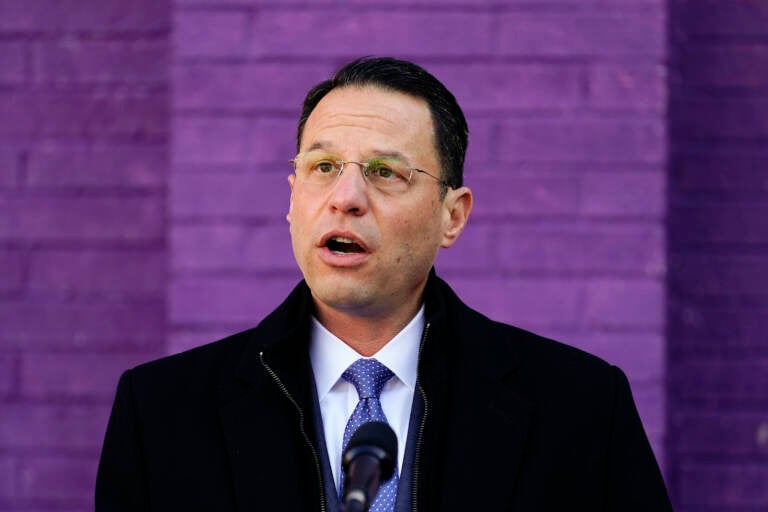 Josh Shapiro speaks during a news conference