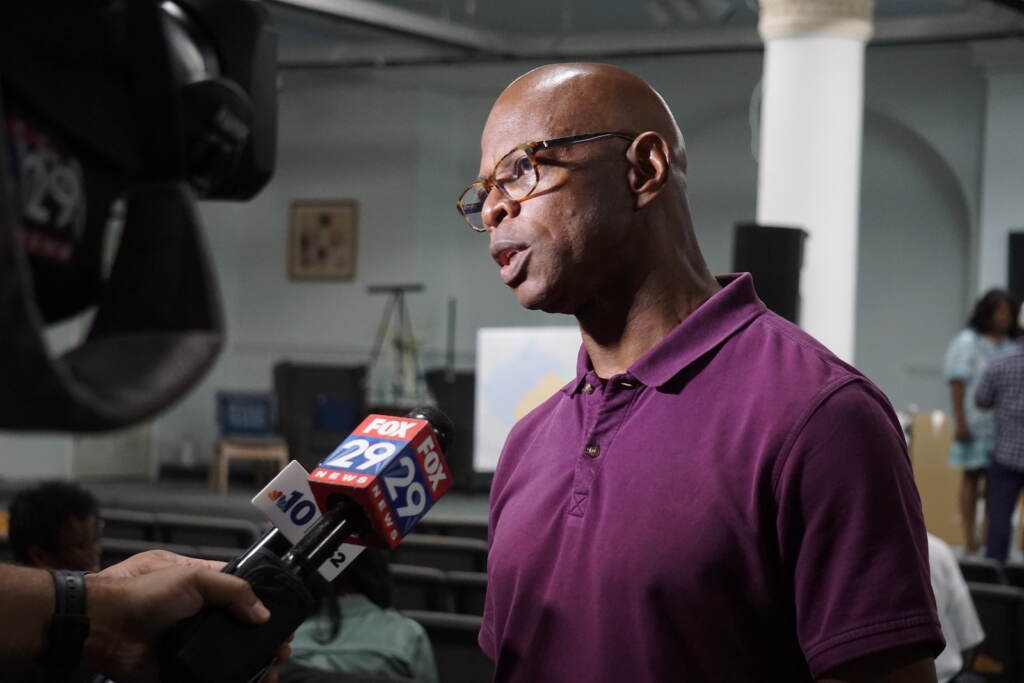 State Rep. Representative Stephen Kinsey speaks to the media