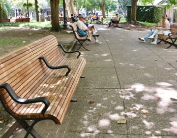 New benches in Rittenhouse Square