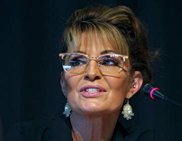 Sarah Palin speaks during a forum for candidates