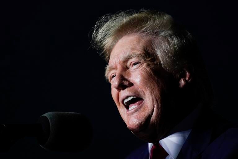 Former President Donald Trump speaks at a rally Friday, Aug. 5, 2022, in Waukesha, Wis. (AP Photo/Morry Gash)