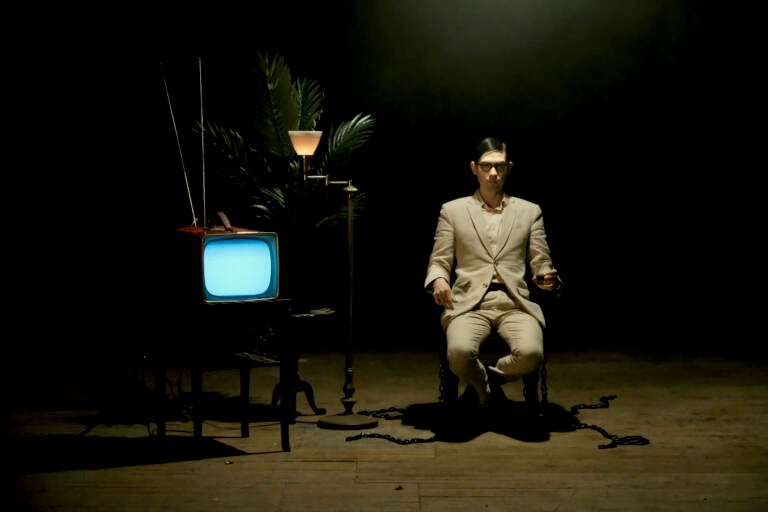 2022 09 27-provided-timur bekbosunov-opera philadelphia black lodge Timur Bekbosunov portrays The Man in ''Black Lodge,'' premiering Oct. 1 at the Philadelphia Film Center. (Opera Philadelphia)