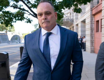 Retired New York Police Department officer Thomas Webster leaves the federal courthouse in Washington, Thursday, Sept. 1, 2022. (AP Photo/Jose Luis Magana)