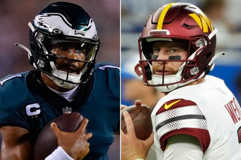 Philadelphia Eagles face former QB Carson Wentz and the Commanders - WHYY