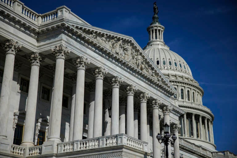 WASHINGTON, DC - SEPTEMBER 21: The U.S. House of Representatives and the U.S. Capitol Dome is seen as Speaker of the House Nancy Pelosi (D-CA) prepares to speak during a press conference on September 21, 2022 in Washington, DC. Speaker Pelosi, along with other lawmakers, is celebrating the passage of the Inflation Reduction Act and the steps it takes to lower healthcare costs. (Photo by Samuel Corum/Getty Images)