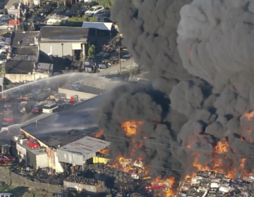 Massive junkyard fire in North Philly September 27, 2022. (6abc)