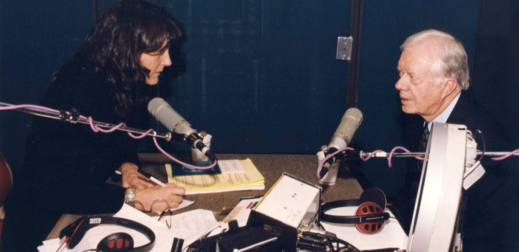 Marty Moss-Coane speaks with former President Jimmy Carter during a ''Radio Times'' interview.
