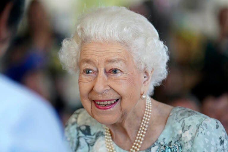 A close-up of Britain's Queen Elizabeth II