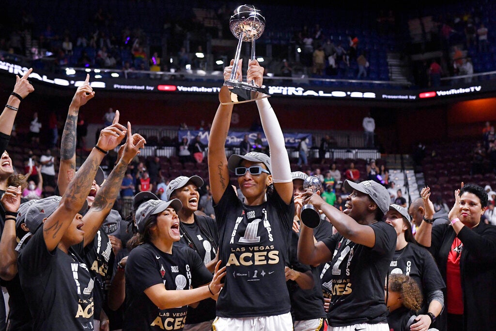 Las Vegas Aces win first WNBA title, Chelsea Gray named MVP - WHYY