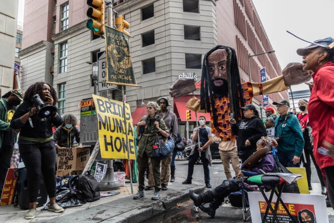 Mumia Abu-Jamal Supporters Gather Outside Hearing - WHYY