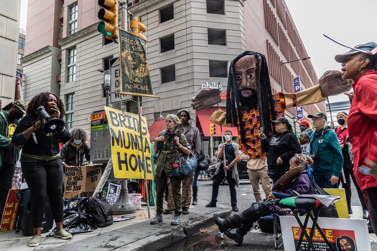 Mumia Abu-Jamal Supporters Gather Outside Hearing - WHYY