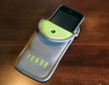 A lockable pouch that people can put their cell phone in