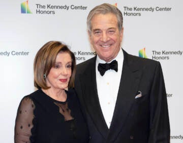 File photo: Speaker of the House Nancy Pelosi, D-Calif., and her husband, Paul Pelosi, arrive at the State Department for the Kennedy Center Honors State Department Dinner, on Dec. 7, 2019, in Washington. (AP Photo/Kevin Wolf, File)