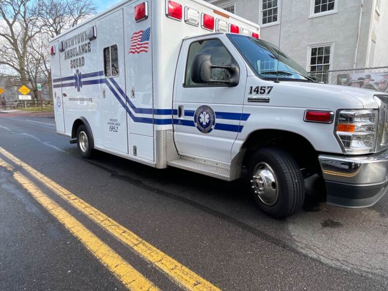 A Newtown, Bucks County, ambulance. The ambulance squad that serves Newtown Borough and Newtown Township in Bucks County is facing the same financial issues as other emergency medical services across the Philadelphia suburbs and the commonwealth. (Courtesy of Newtown Ambulance Squad)