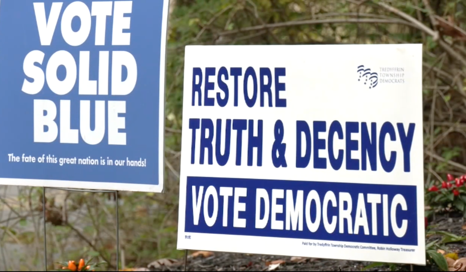 Chester County police find more than 100 stolen political signs in