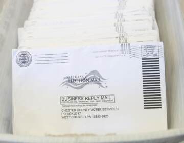 Photo of mail ballots.