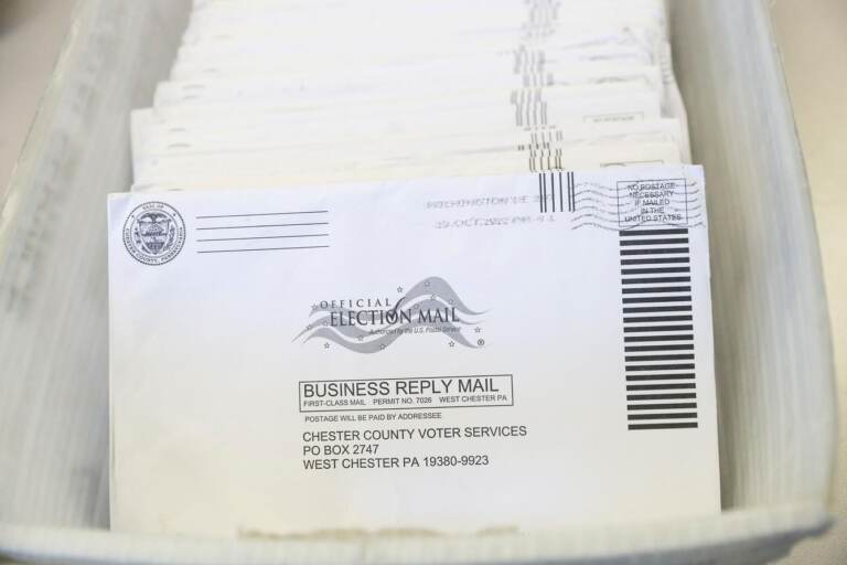 Photo of mail ballots.