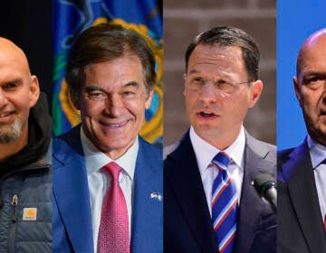 L to R: Senate candidates John Fetterman (Democrat) and Mehmet Oz (Republican); Gubernatorial candidates Josh Shapiro (Democrat) and Doug Mastriano (Republican) AP PHOTO