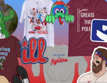 Some of the Phillies merch available on Etsy from local sellers.