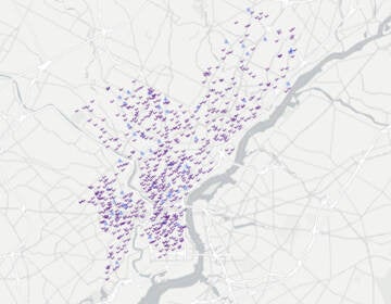 A map of polling places in Philly on Election Day.