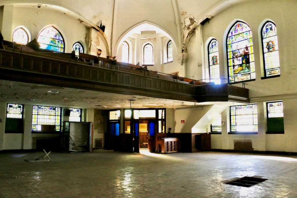 A church sanctuary