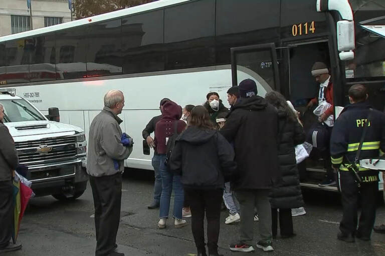 The buses that arrived Friday were the third and fourth to roll into Philadelphia from Texas in the last two weeks. (6abc)