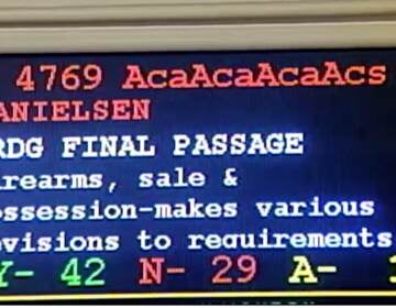 Final tally on the conceal carry bill in the New Jersey Assembly. (N.J. Legislature livestream)