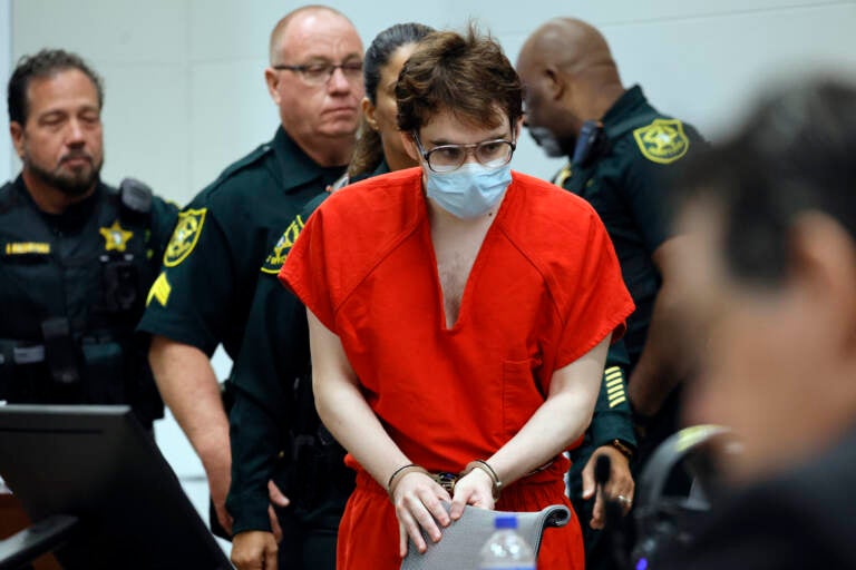 Marjory Stoneman Douglas High School shooter Nikolas Cruz enters the courtroom for a sentencing hearing Tuesday at the Broward County Courthouse. (Amy Beth Bennett/AP)