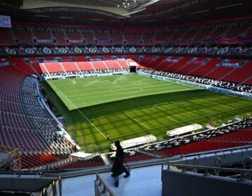 Al-Bayt Stadium in al-Khor hosts the opening game of the 2022 World Cup between host country Qatar and Ecuador. (Gabriel Bouys/AFP via Getty Images)