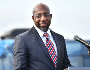 Raphael Warnock, seen in 2020 during his successful campaign for the Senate from Georgia. (Paras Griffin/Getty Images)