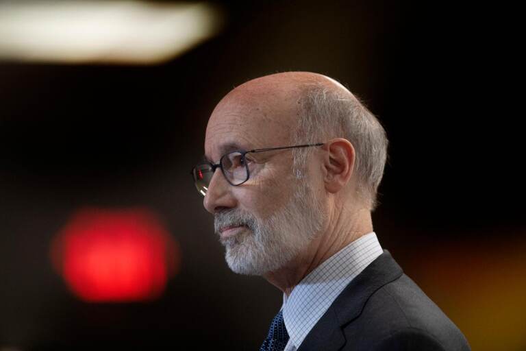 A photo of Gov. Wolf in profile.