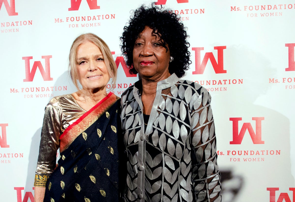 File photo: Gloria Steinem and Dorothy Pitman Hughes attend the Ms. Foundation for Women Gloria Awards at Cipriani 42nd Street in New York, May 1, 2014. (Photo by Scott Roth/Invision/AP, File)