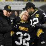 Steelers Officially Retire Franco Harris' #32 Jersey In Halftime