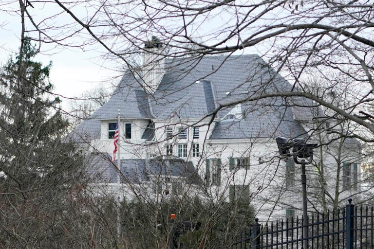 File photo: A view of the security around the Vice President's residence at the Naval Observatory in Washington, Jan. 17, 2021. (AP Photo/Susan Walsh, File)