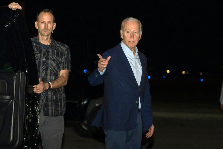 file photo: President Joe Biden arrives at Henry E. Rohlsen Airport, in St. Croix, U.S. Virgin Islands, late Tuesday, Dec. 27, 2022. (AP Photo/Manuel Balce Ceneta, File)