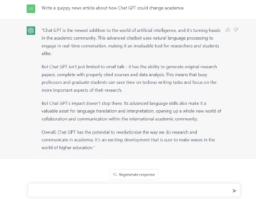 Enter a prompt into ChatGPT, and it becomes your very own virtual assistant. (OpenAI/Screenshot by NPR)