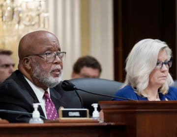 Chairman Bennie Thompson, D-Miss., and Vice Chair Liz Cheney, R-Wyo., preside over a House select committee investigating the Jan. 6 attack hearing in October. (J. Scott Applewhite/AP)