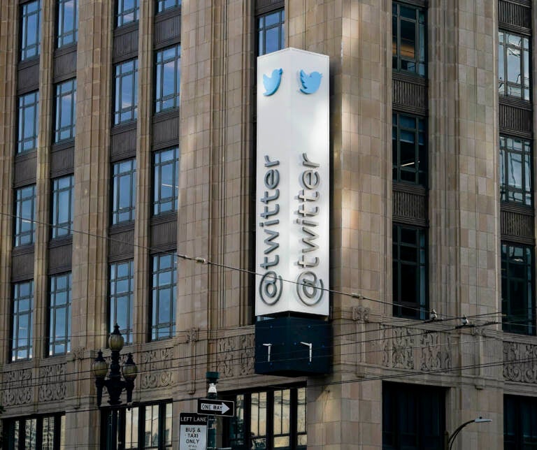 Twitter headquarters is shown in San Francisco on Nov. 4, 2022. (Jeff Chiu/AP)