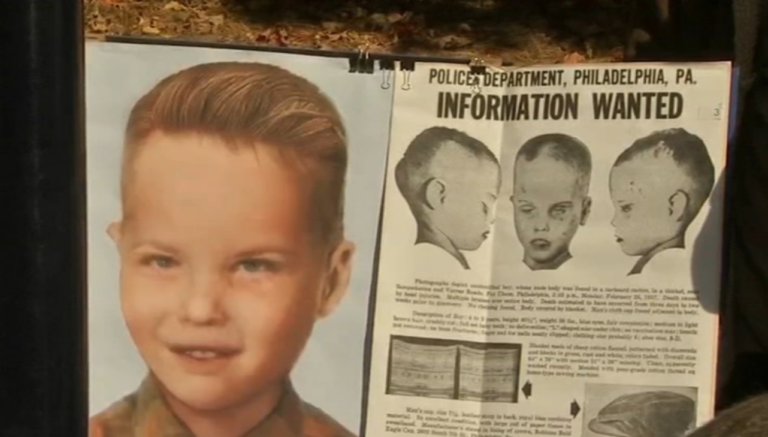 Information wanted signs are pictured for the ''Boy in the Box'' cold case.